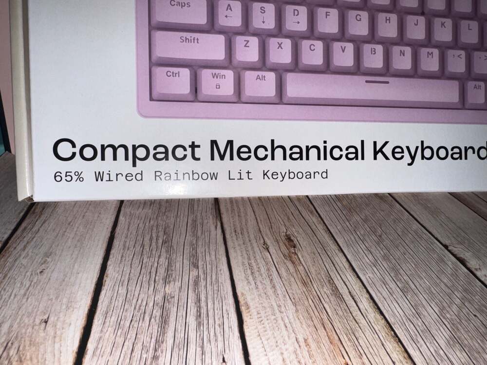 North Compact 65% Wired Mechanical Keyboard with Rainbow Lighting - Pink - Picture 4 of 4